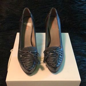 Dark gray pumps